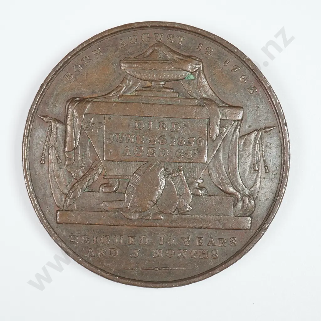 GB 1830 Death of George IV Medal in Bronze Image 1++