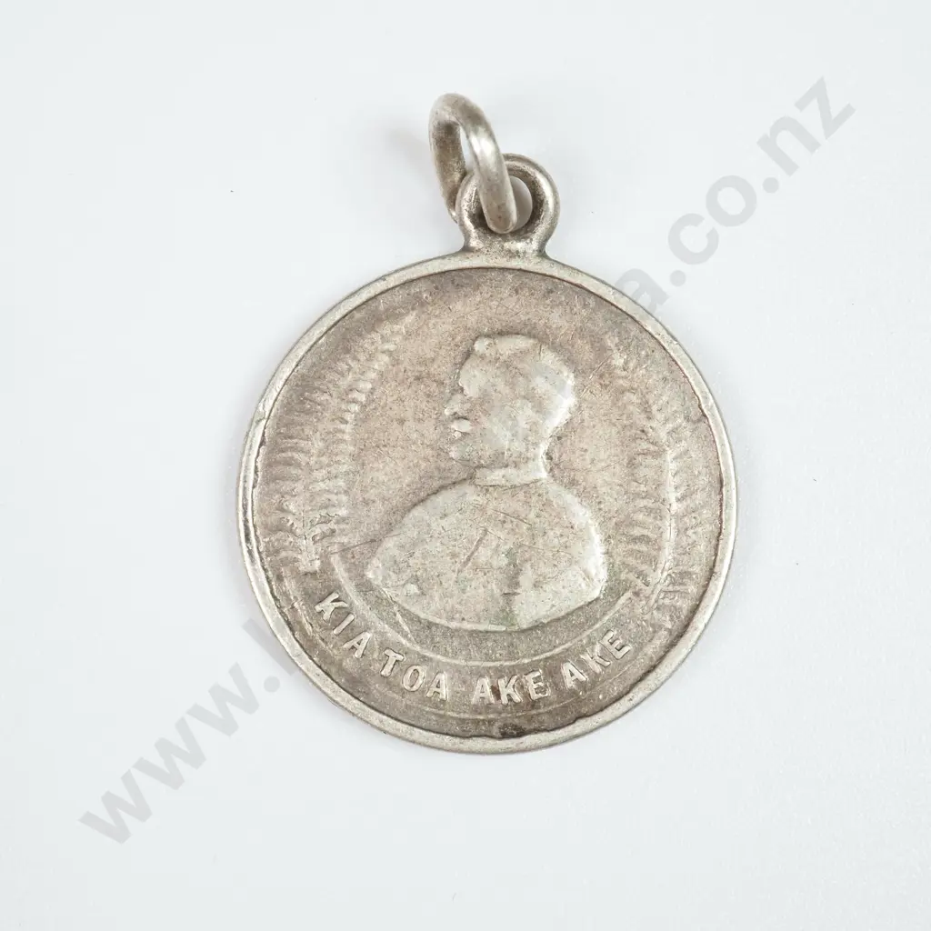 NZ 1900 Boer War Silver Commemorative Fob Medal Image 1++