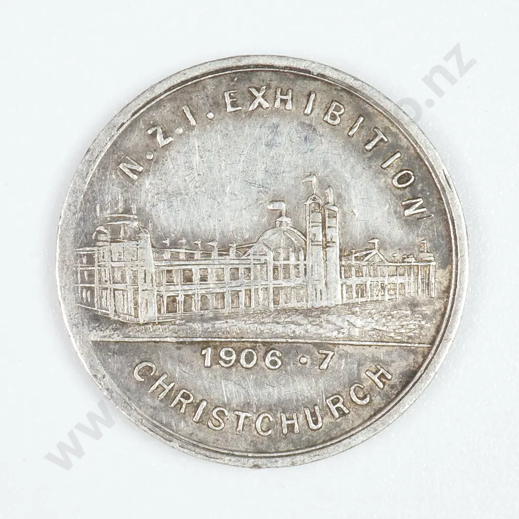 1906 NZ Exhibition Medalette  Image 1++