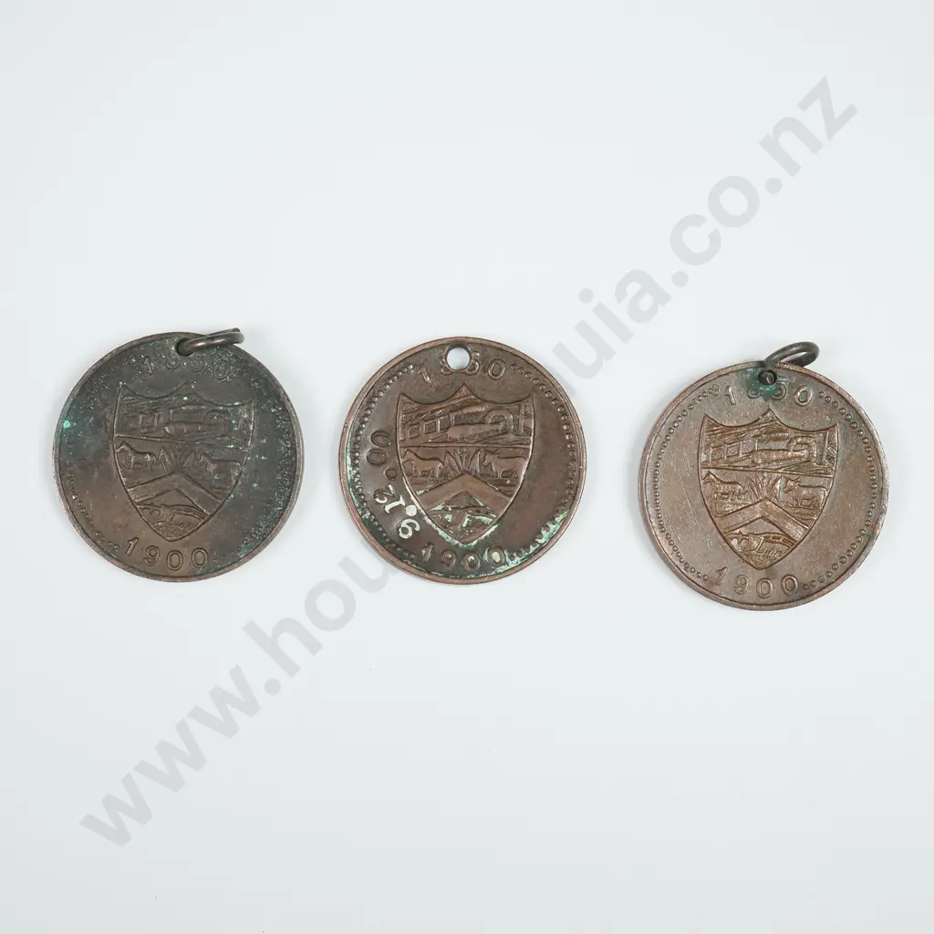 Three 1900 Canterbury Commemorative Medalettes Image 1++