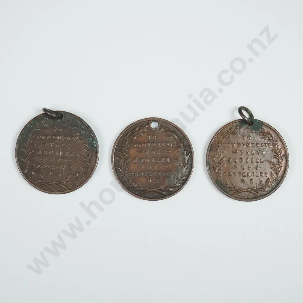 Three 1900 Canterbury Commemorative Medalettes Image 1++