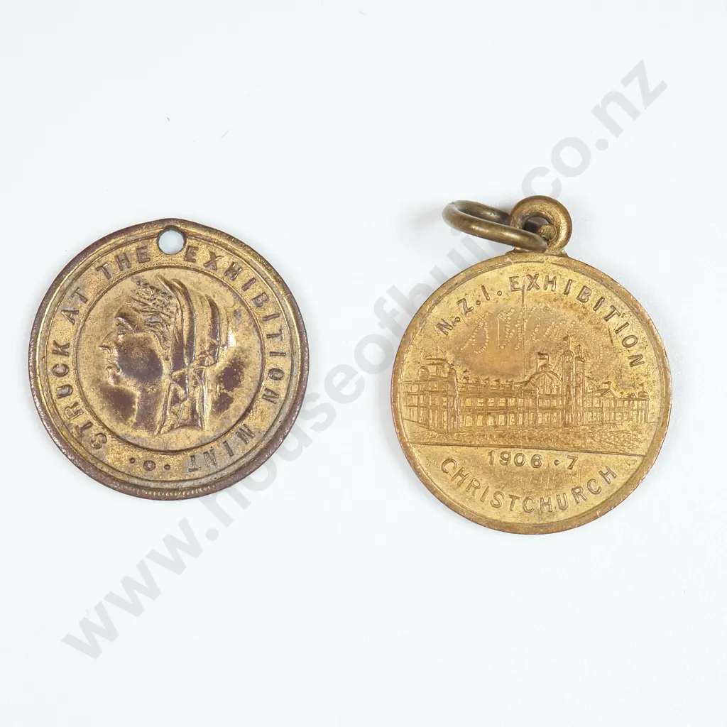 Two Gilt NZ Exhibition Medalettes  Image 1++