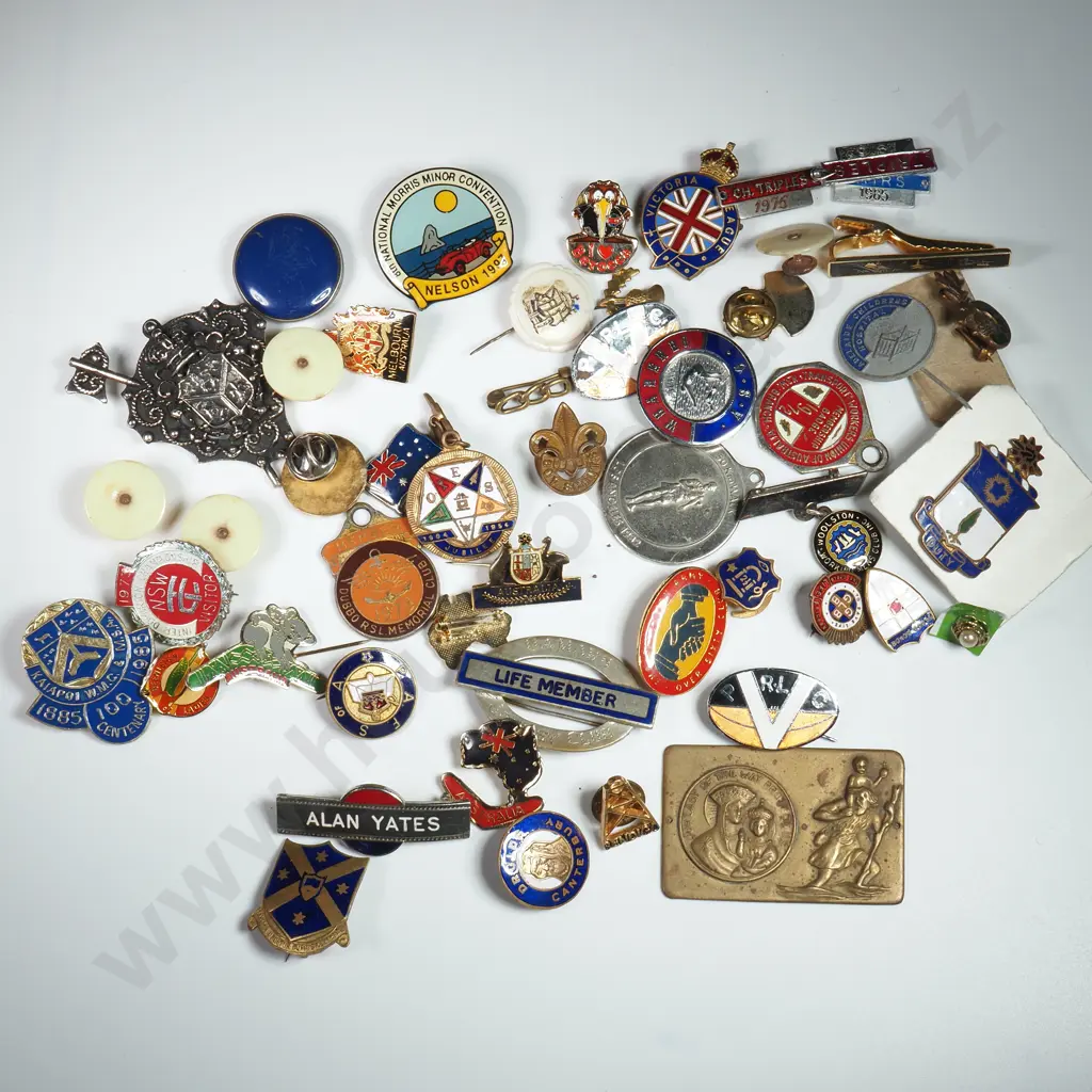 Large Assorted Lot of Badges & Pins Image 1++