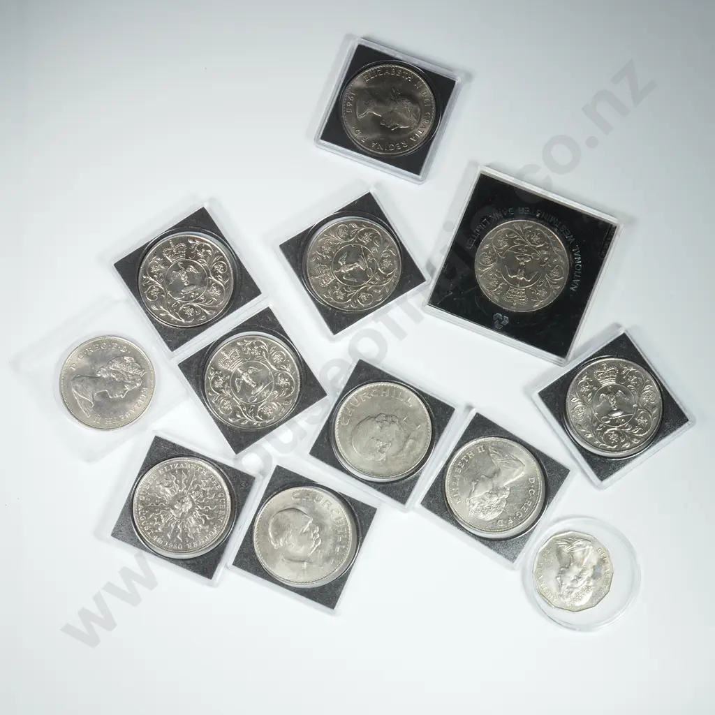 12 Commemorative UK Coins - Mainly Crown Sized  Image 1++