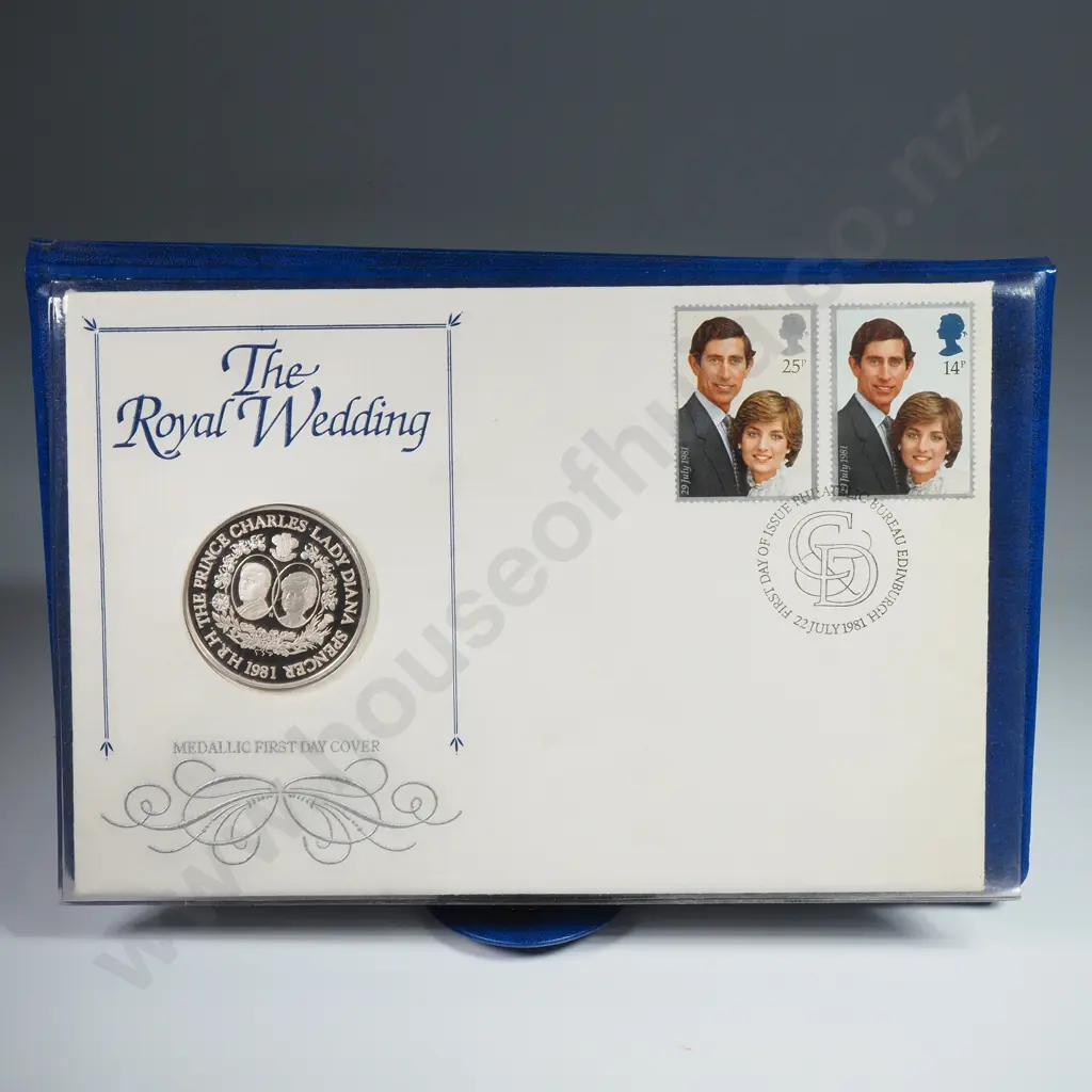 1981 Royal Wedding Sterling Silver First Day Cover Image 1++