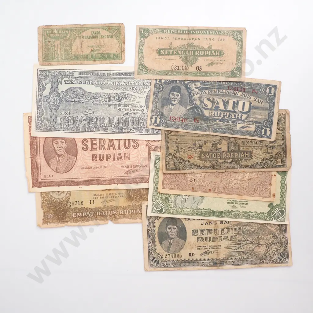 10 x Indonesian Banknotes Image 1++