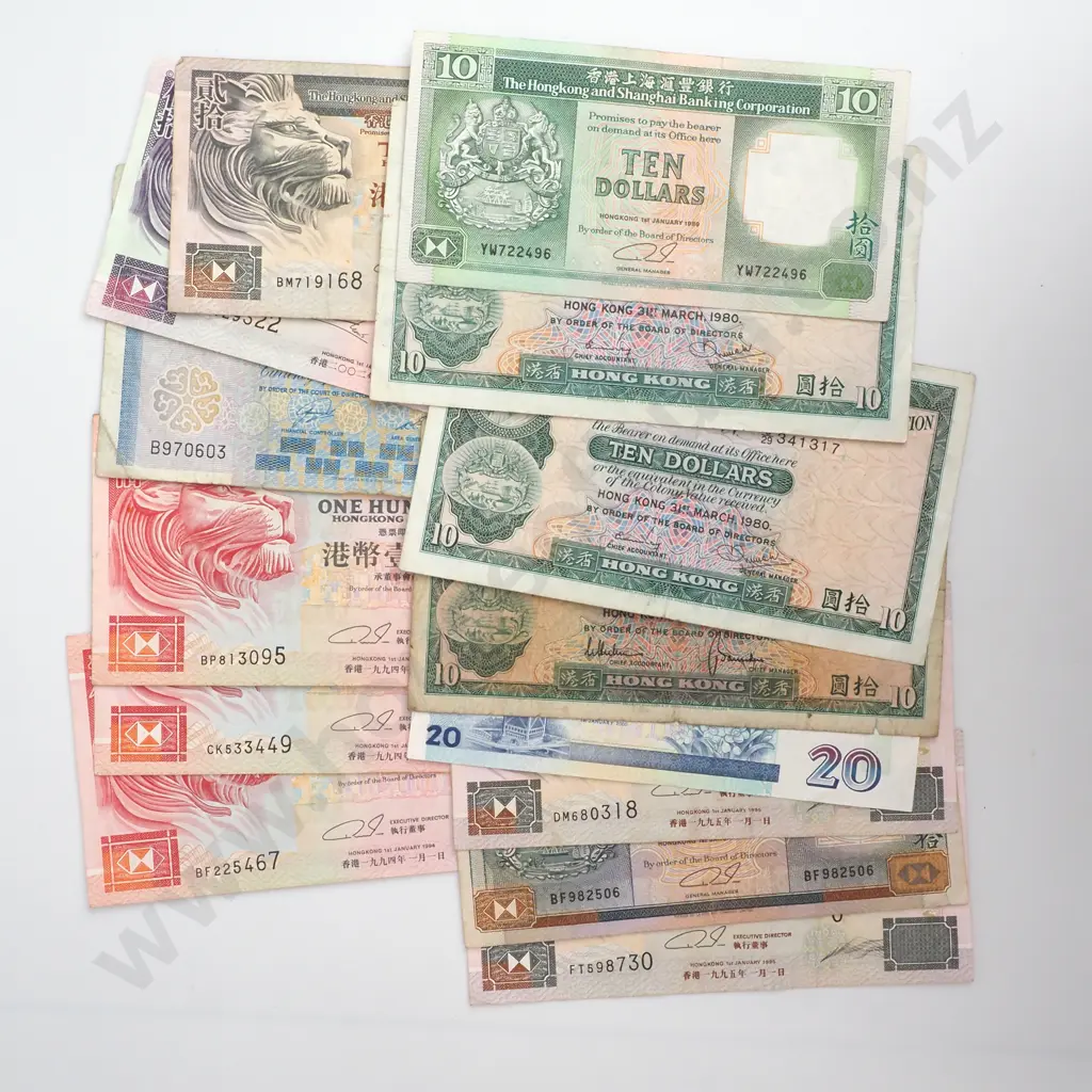 Hong Kong Paper Notes, Face Value $540, CV$118 Image 1++