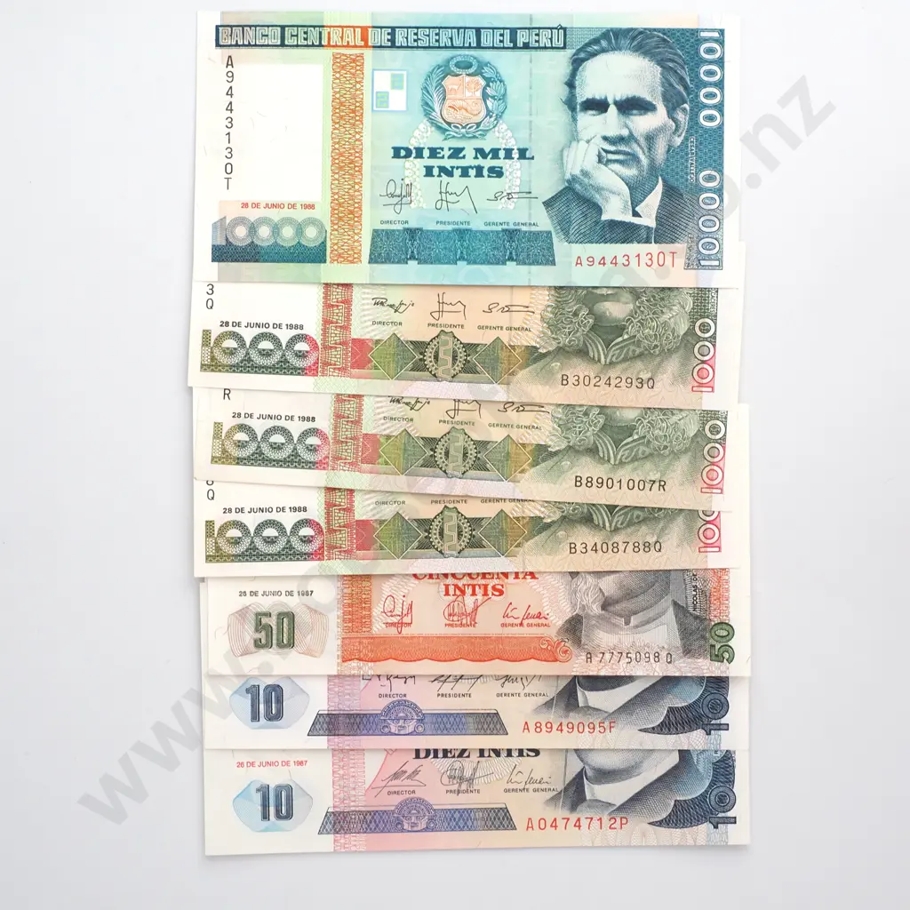Assorted Peru Banknotes  Image 1++