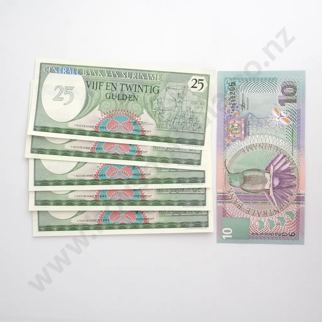 Assorted Suriname Banknotes  Image 1++