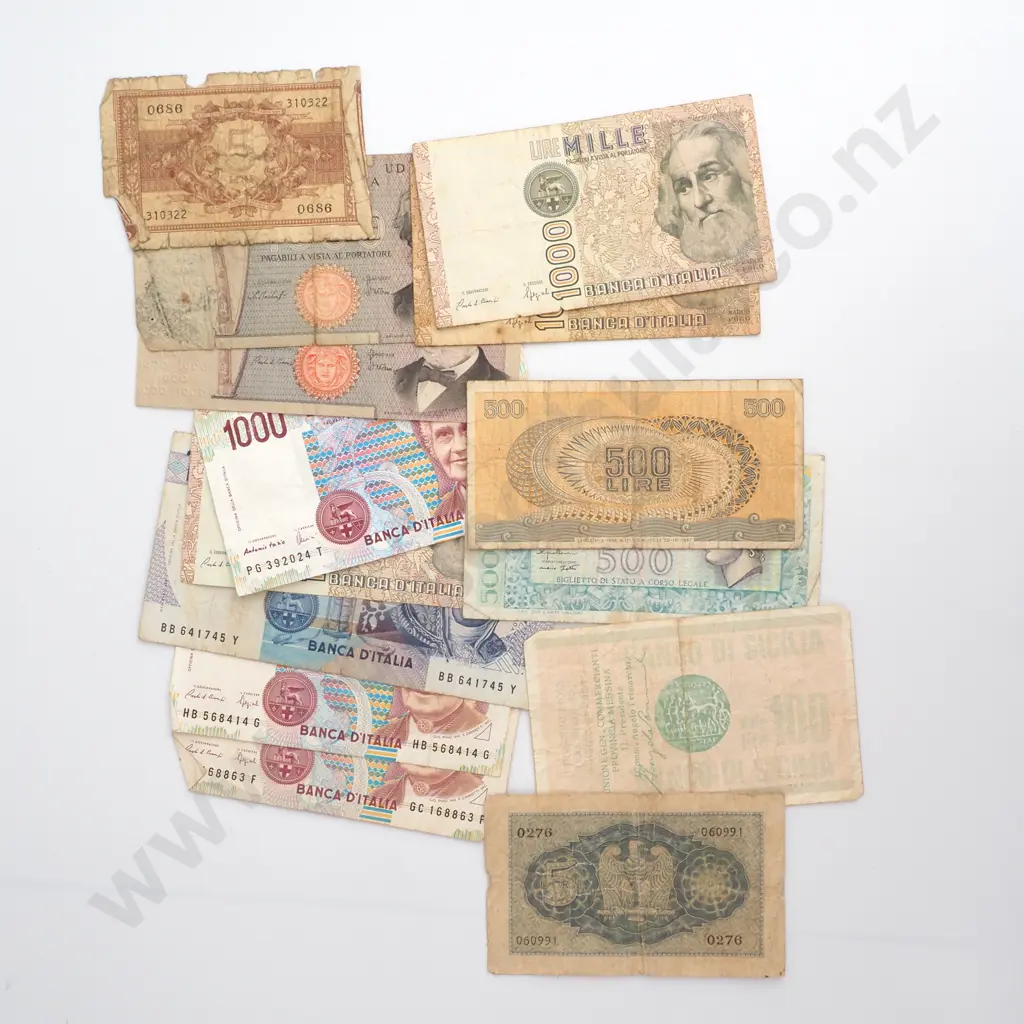 Assorted Italian Banknotes  Image 1++