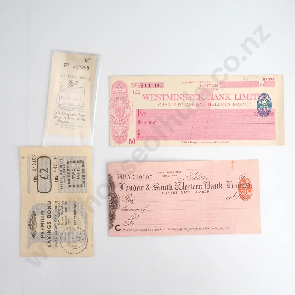 Assorted Banking Ephemera  Image 1++