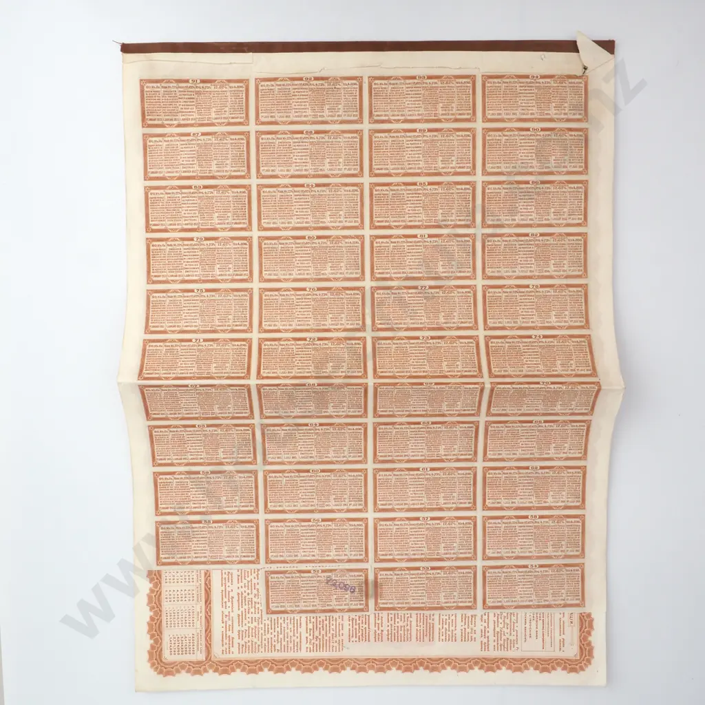 Chinese Re-Organsiation Bond Loan 100 Pounds Sterling - Cancelled - Most Coupons Remain Image 1++
