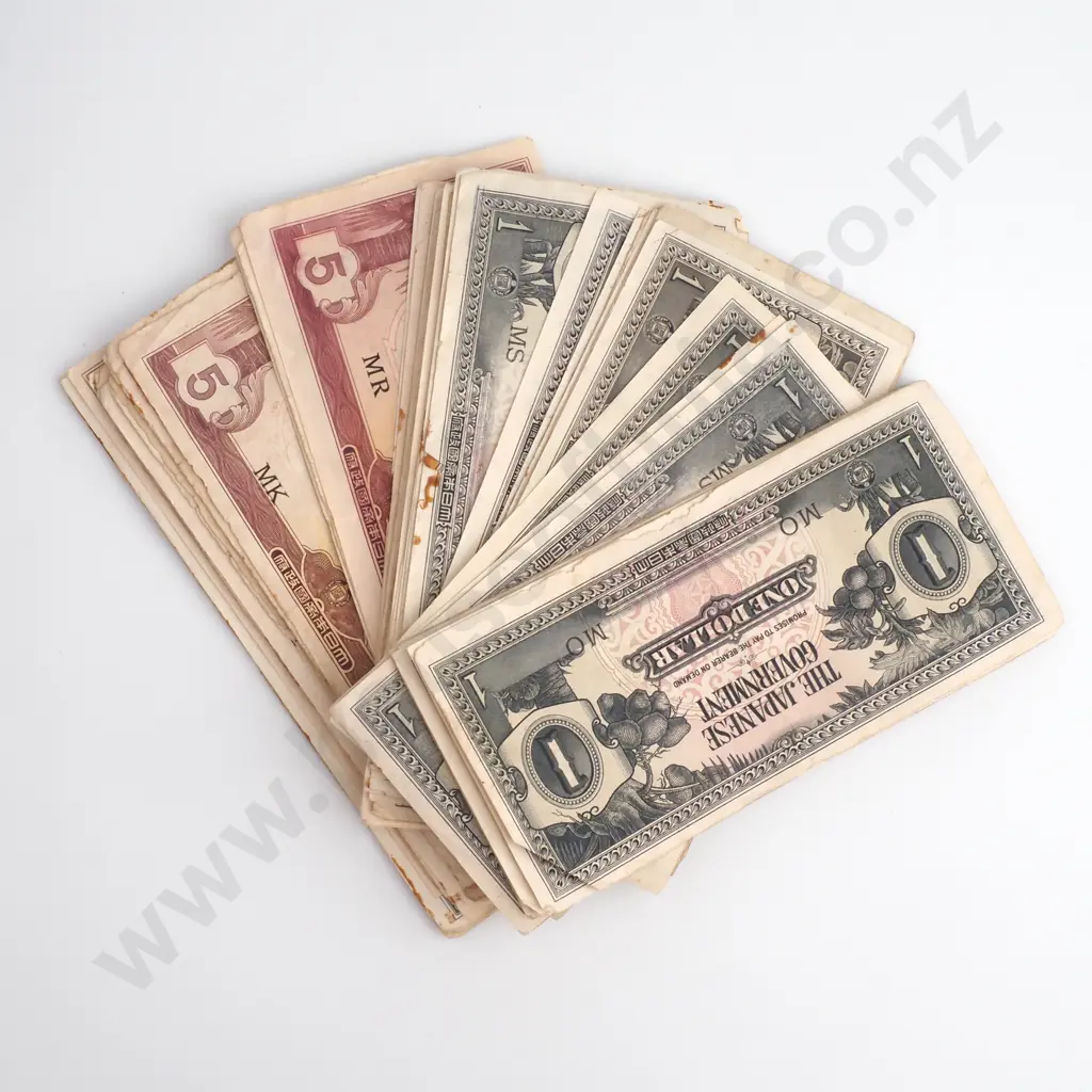 Very Large Lot of Japanese Occupation Banknotes Image 1++