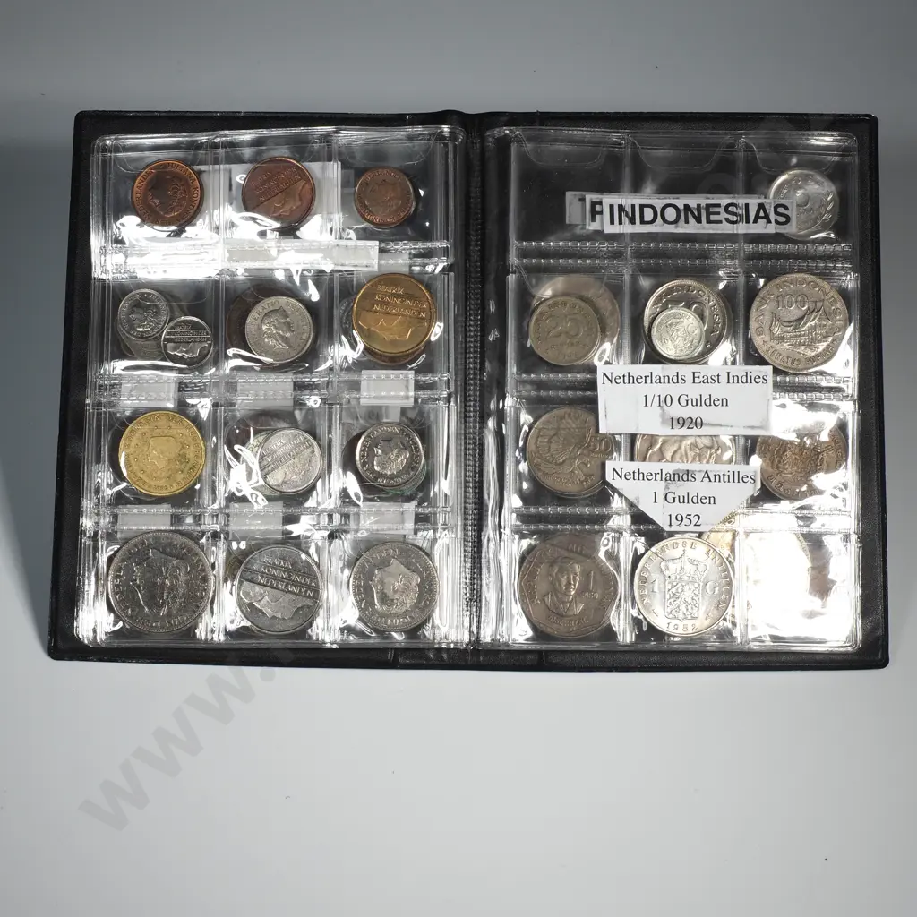 Coin Album - Various Countries some sterling silver Image 1++