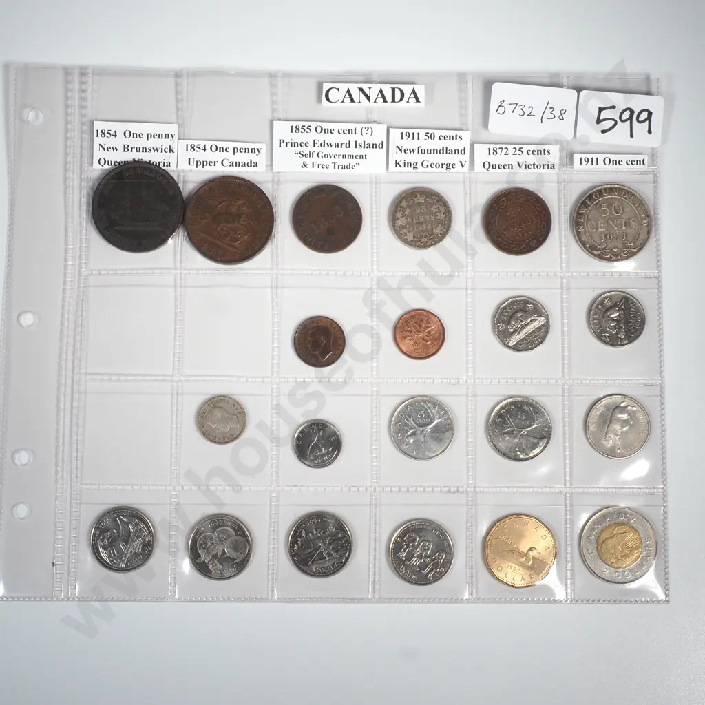 Canadian Coins 1854 to 1999 Image 1++