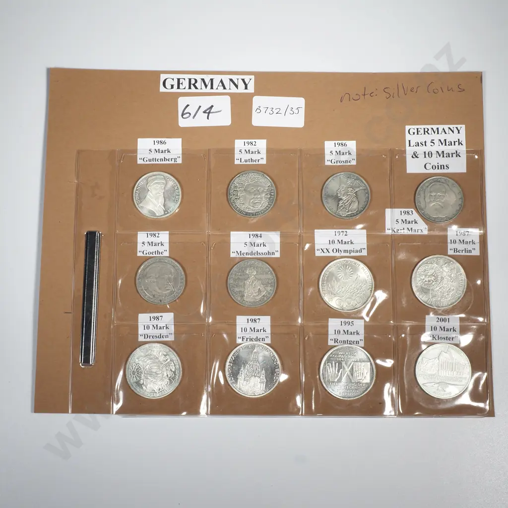 1983 to 2001 - German 5 & 10 Mark coins Image 1++