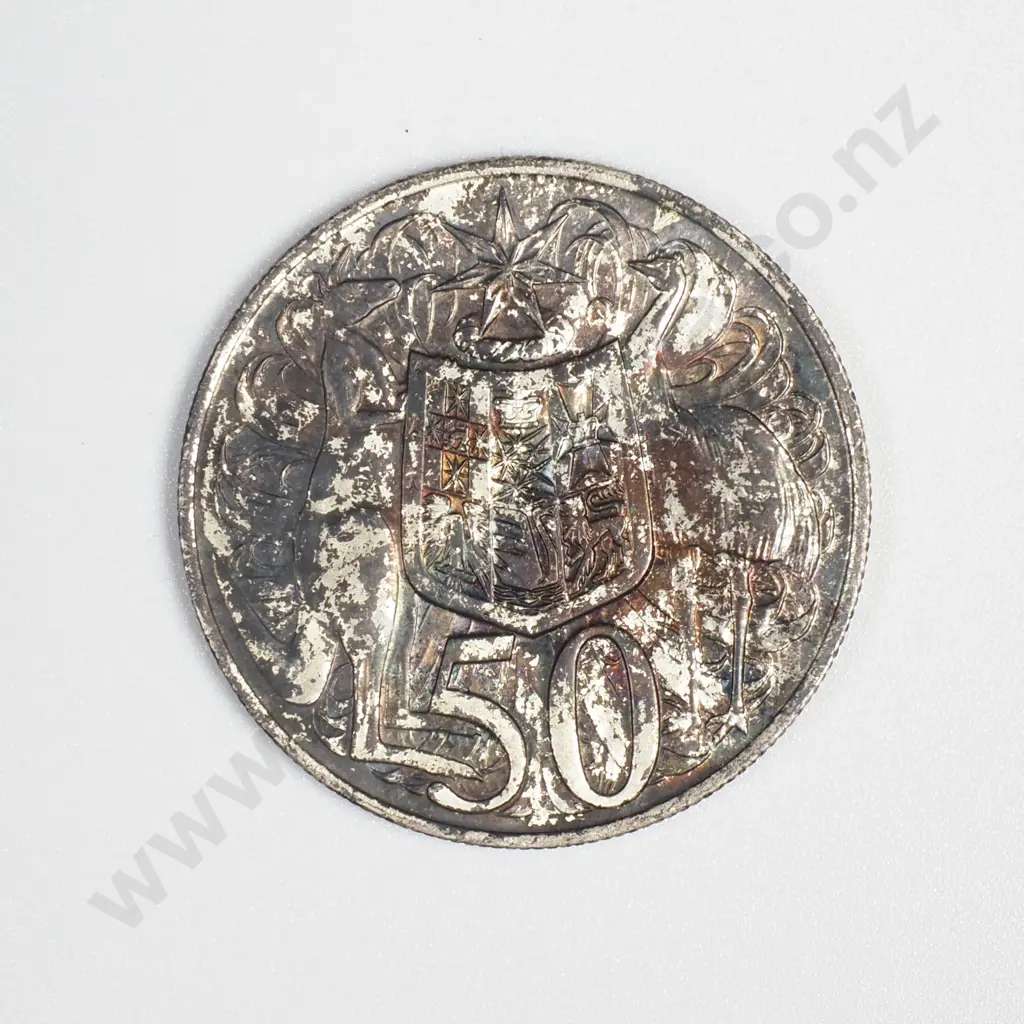 1966 Australian 50 Cent Coin - 80% Silver Image 1++