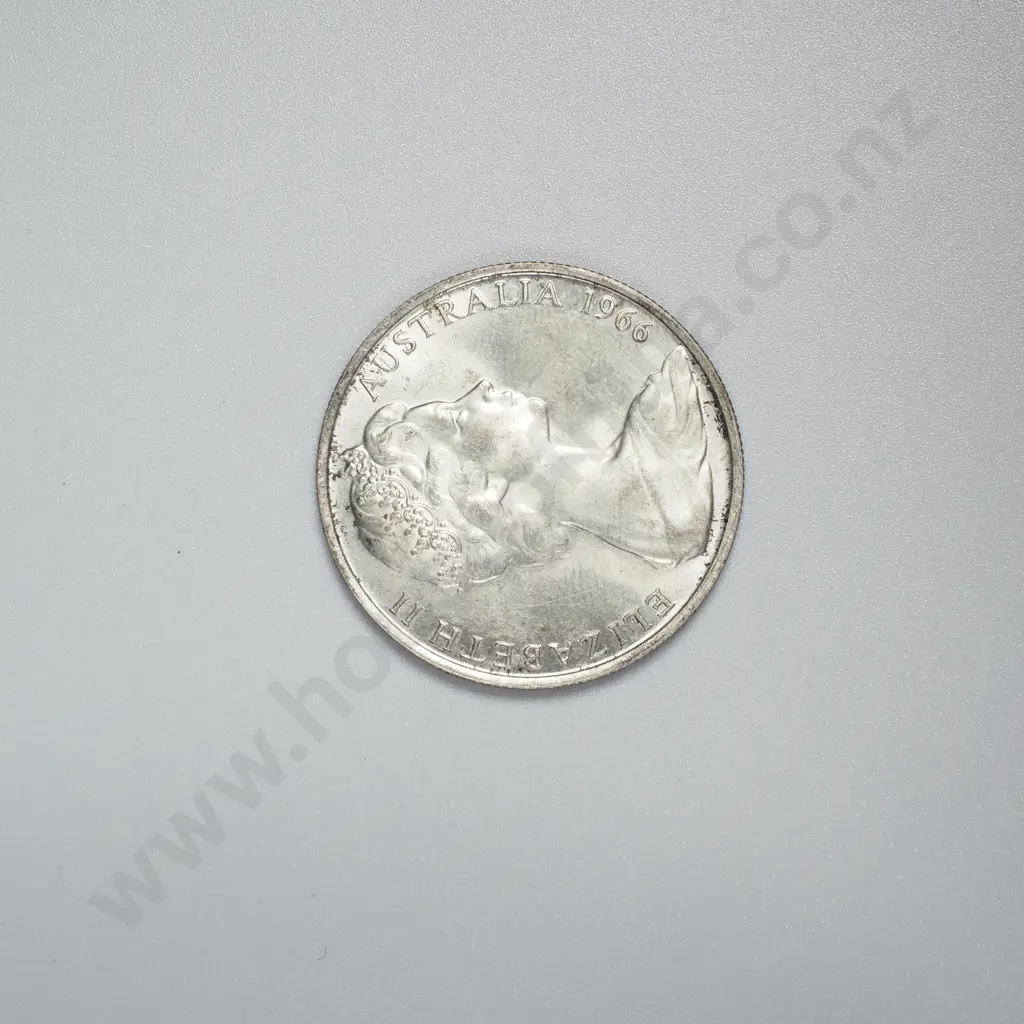 1966 Australian 50 Cent Coin - 80% Silver Image 1++
