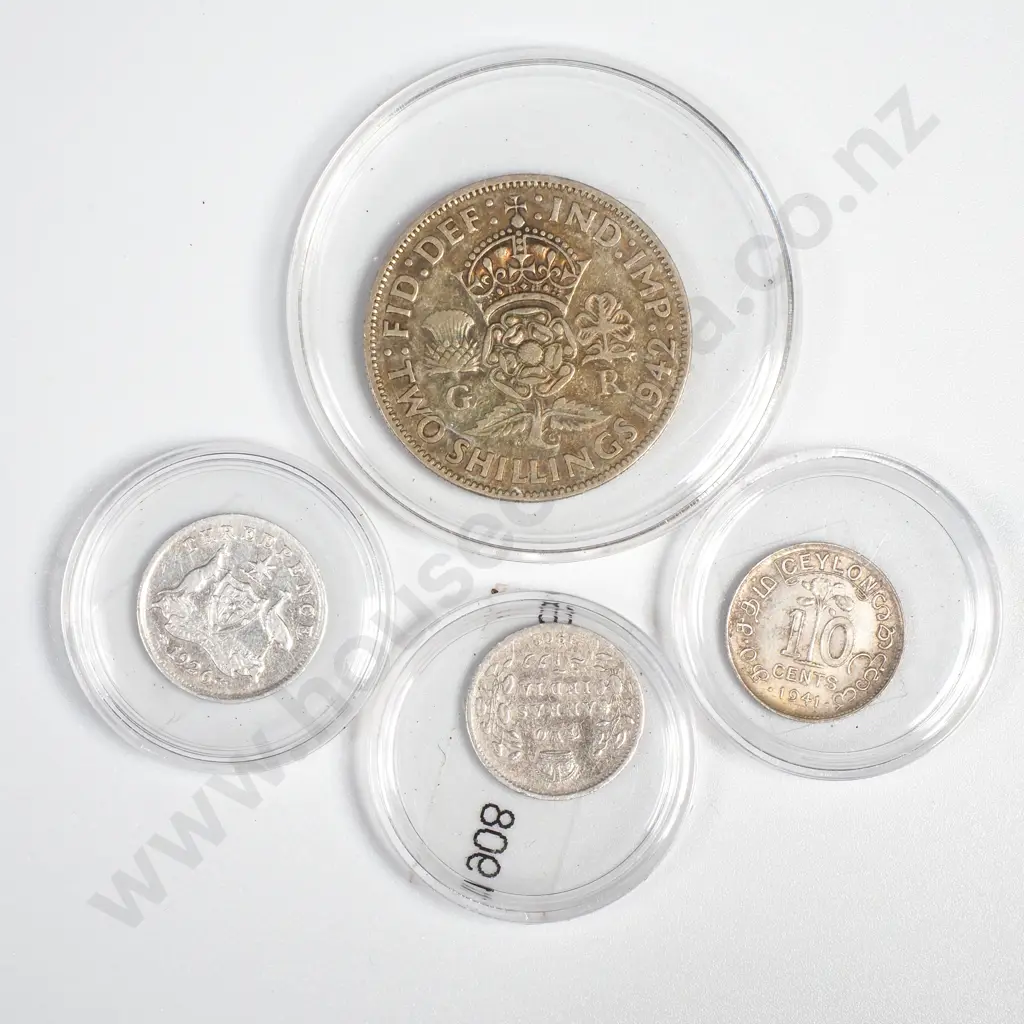 Four Interesting Silver Coins in Cases Image 1++