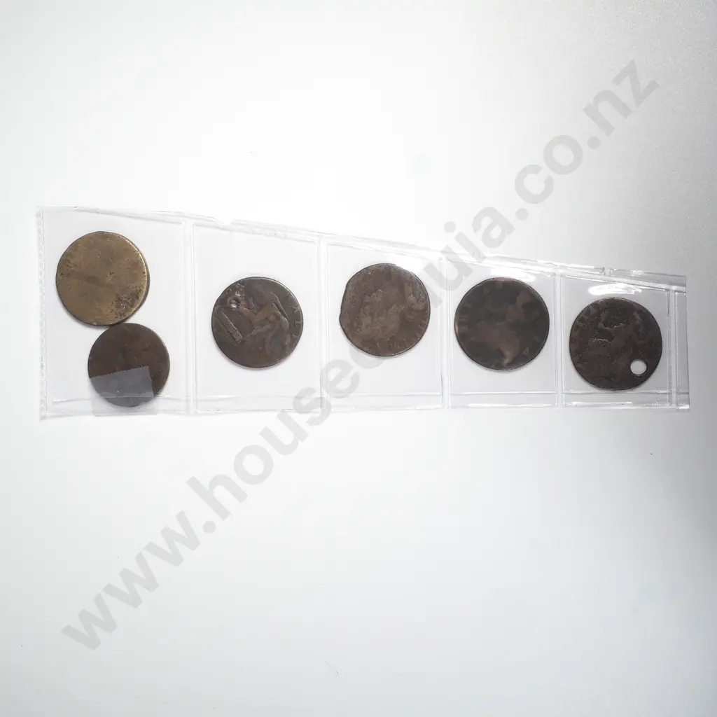 UK Mixture of Half Pennies Coins and Tokens - 18th/19th Centuries Image 1++