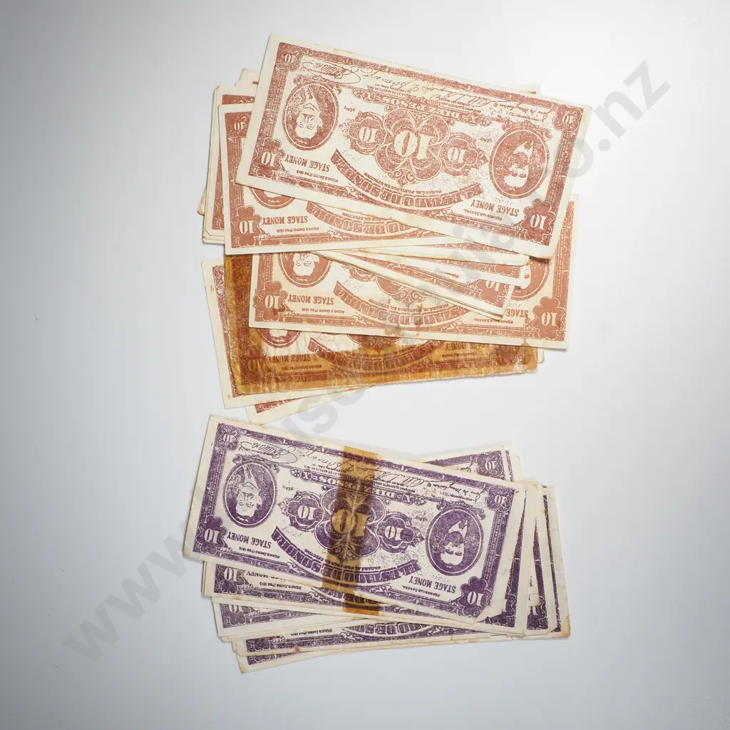 Assorted lot of Worn Play Money Image 1++