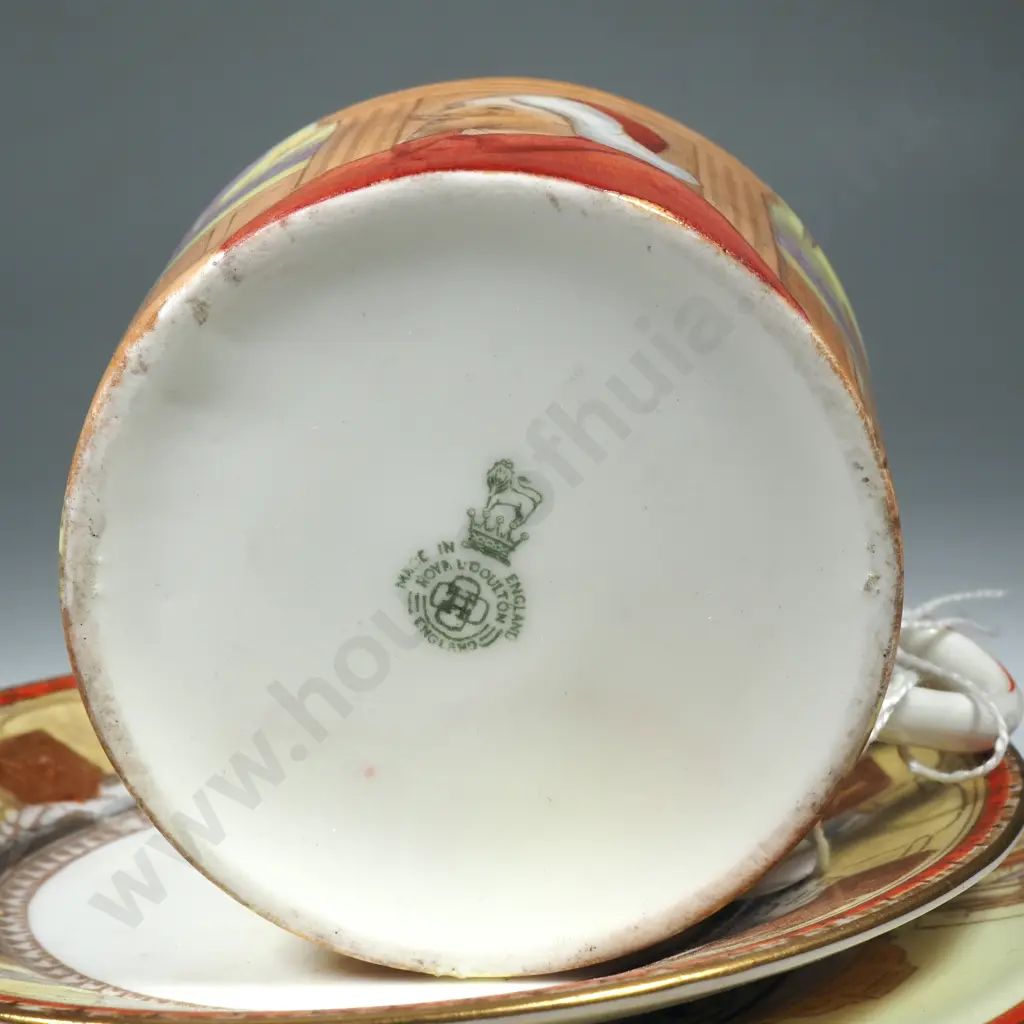 Porcelain Royal Doulton 'Jackdaw of Rheims' Cup, Saucer & Plate Image 1++