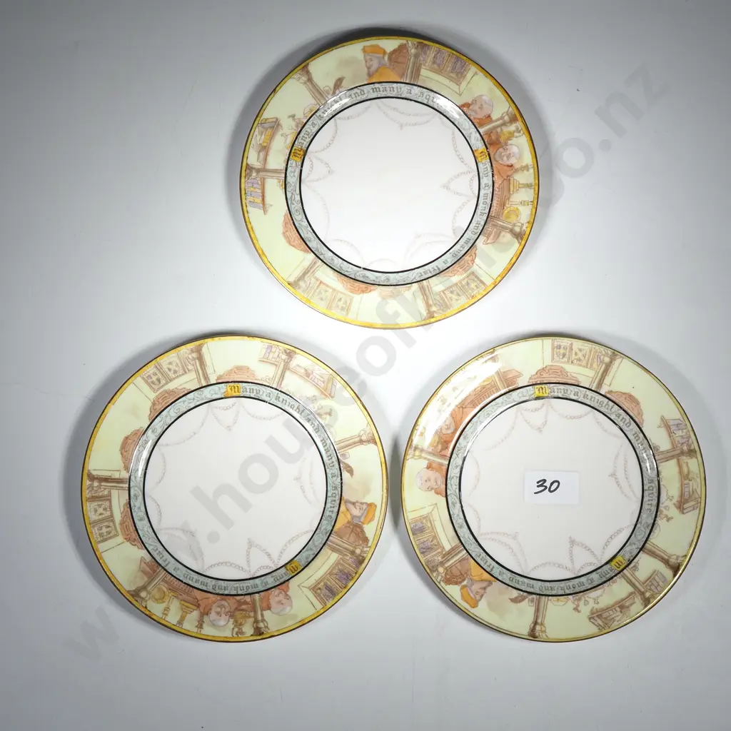 Three Royal Doulton Porcelain 'Jackdaw of Rheims' Side Plates Image 1++