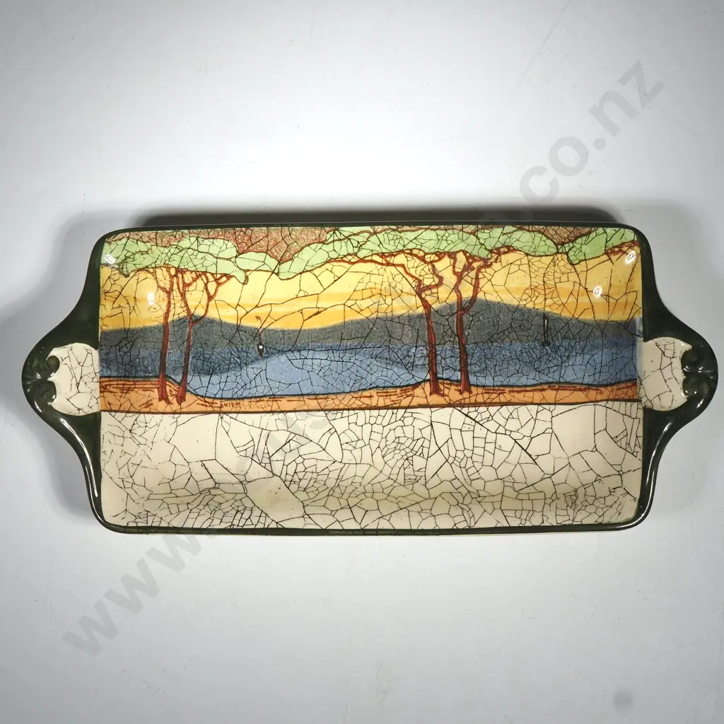 Royal Doulton Sandwich Tray in the 'Deadwood Crackle' Image 1++