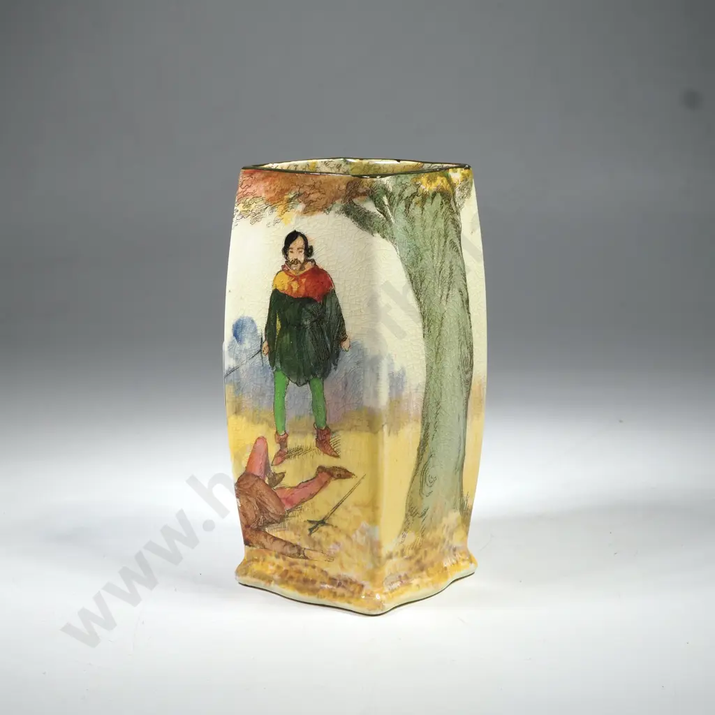 Royal Doulton 'Under the Greenwood Tree' Series Vase (Robin Hood Slays Guy of Gisborne) Image 1++