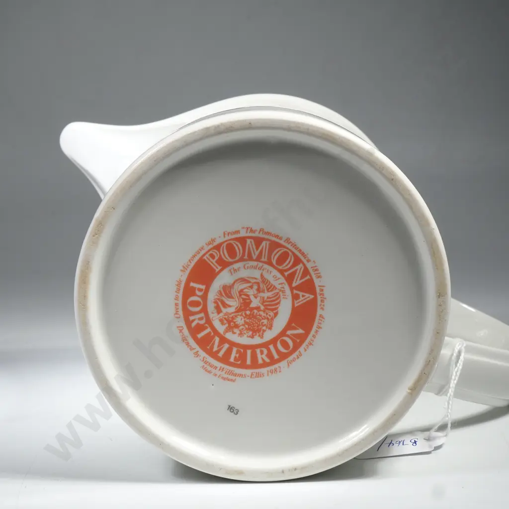Large Portmeirion Straight Sided Pitcher featuring a 'Hoary Morning Apple' Image 1++