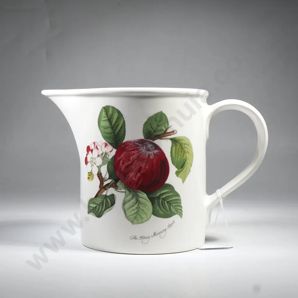 Large Portmeirion Straight Sided Pitcher featuring a 'Hoary Morning Apple' Image 1++