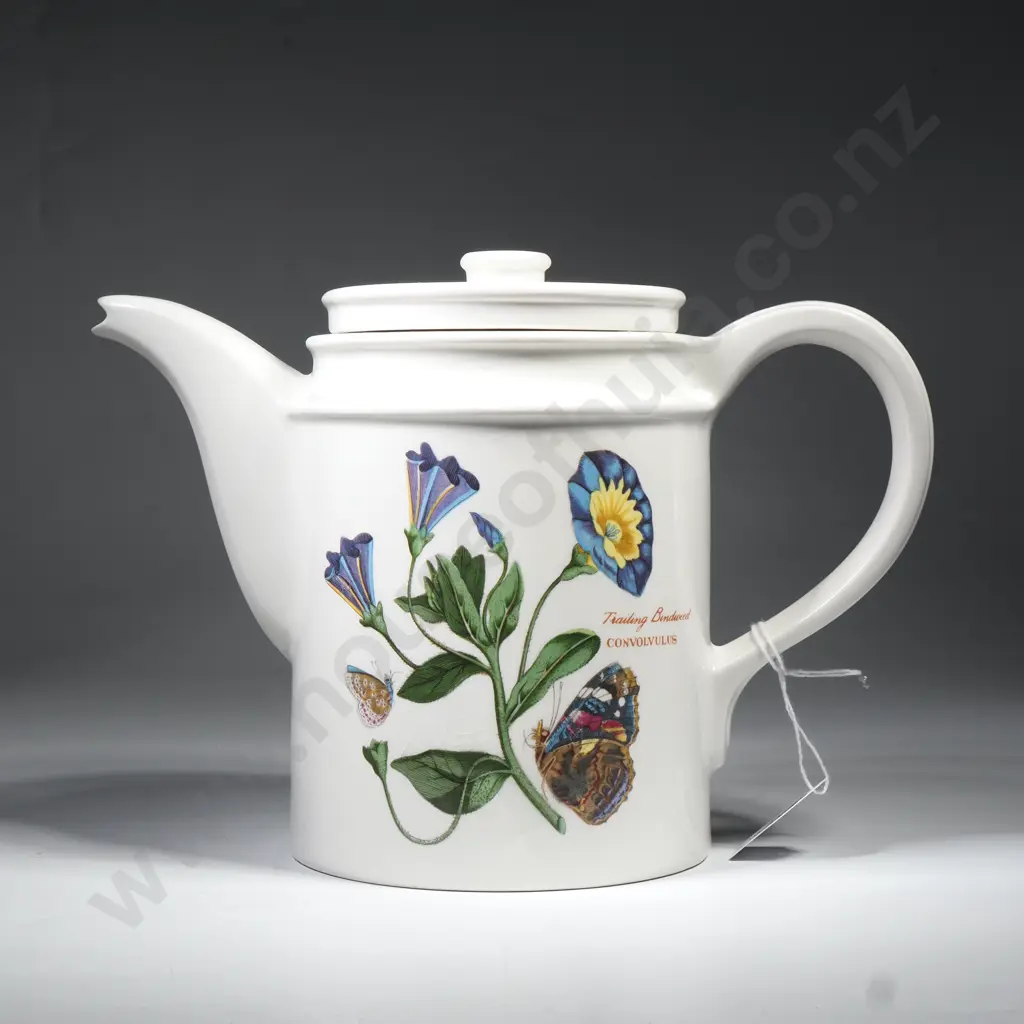 Large Portmeirion Botanic Garden Coffee Or Teapot w Convolvulus & Butterflies Image 1++