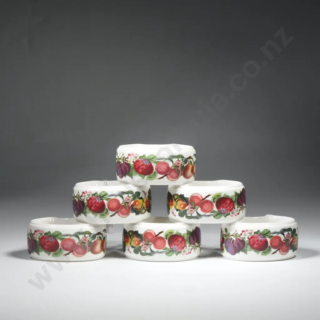 Six Portmeirion Pomona Serviette Rings Image 1++