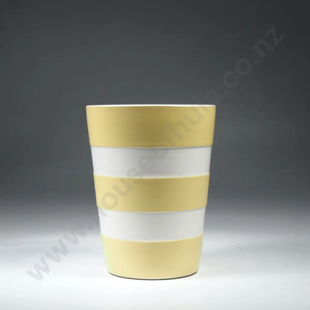T G Green Yellow Cornish Ware Beaker w Green Shield Mark Image 1++
