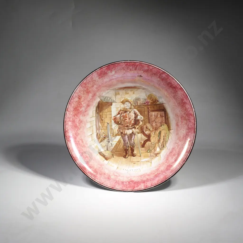 Vintage Grimwades Lustreware 'Shakespeare' Series Bowl depicting Falstaff Image 1++