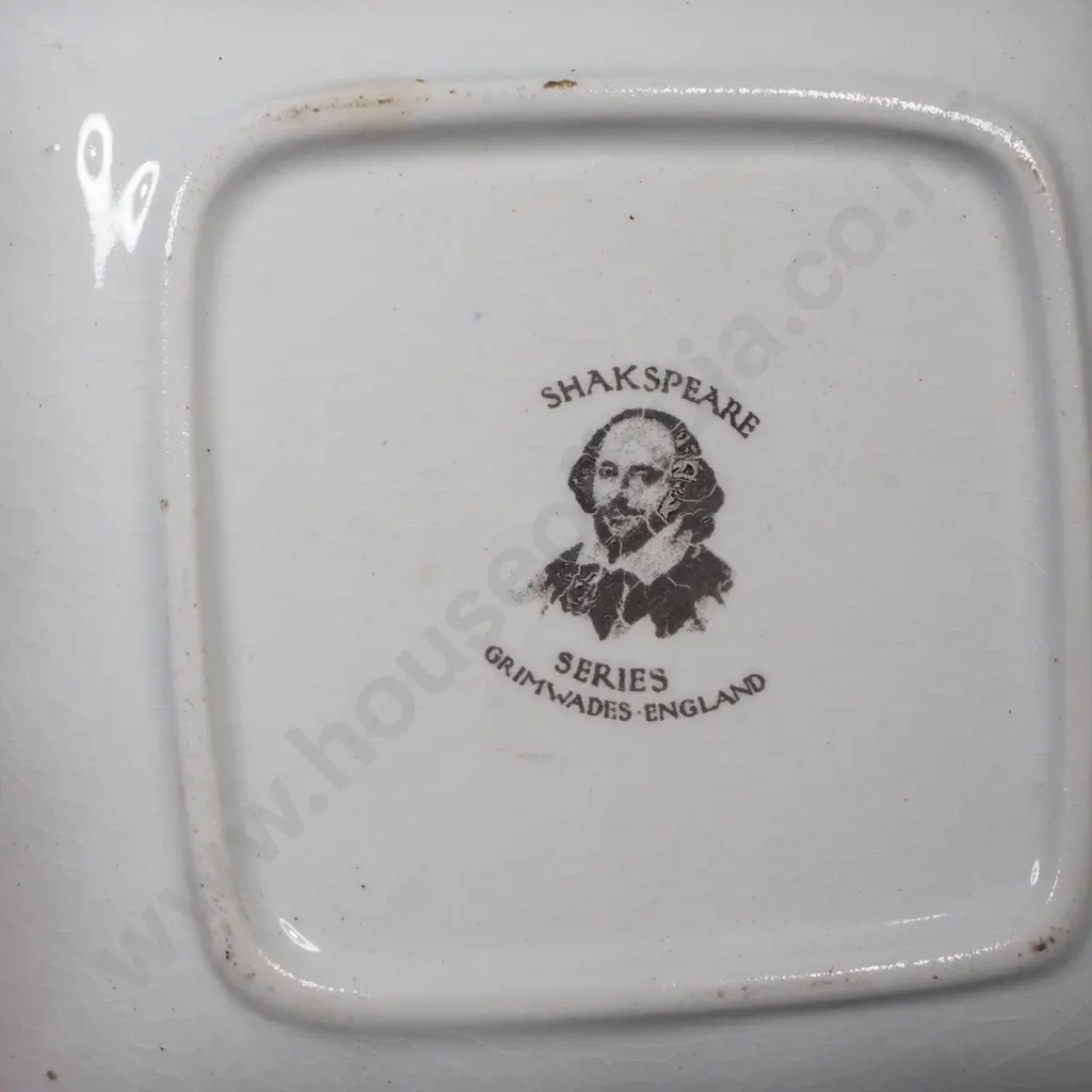 Two Vintage Grimwades Lustre ware 'Shakespeare' Series Plates depicting 'Falstaff' & Small PIn Dish featuring 'Anthony' Image 1++