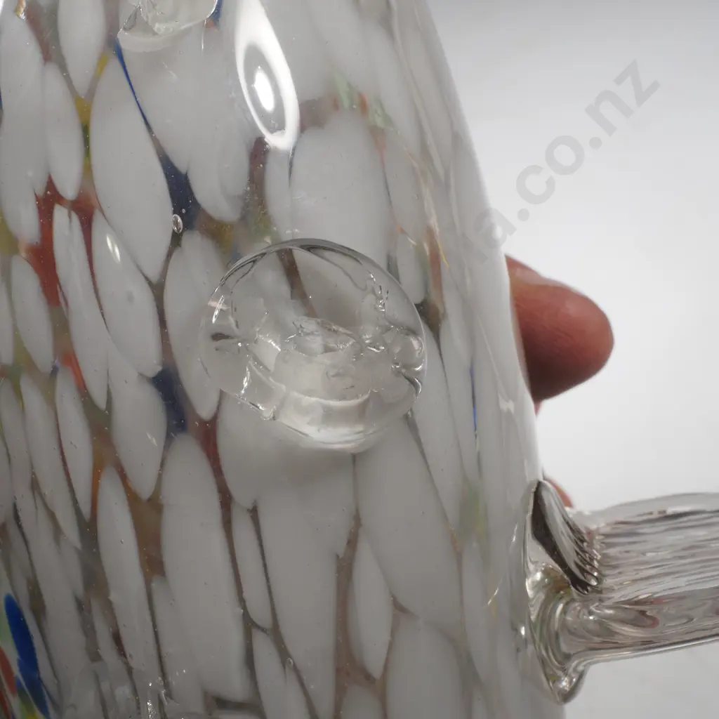 Vintage Mid Century Multi Coloured Confetti or 'End of Day' Art Glass Fish Image 1++
