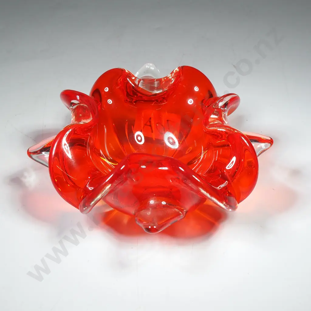 Mid Century Mod Italian Murano or Canadian Chalet Art Glass Bowl Image 1++