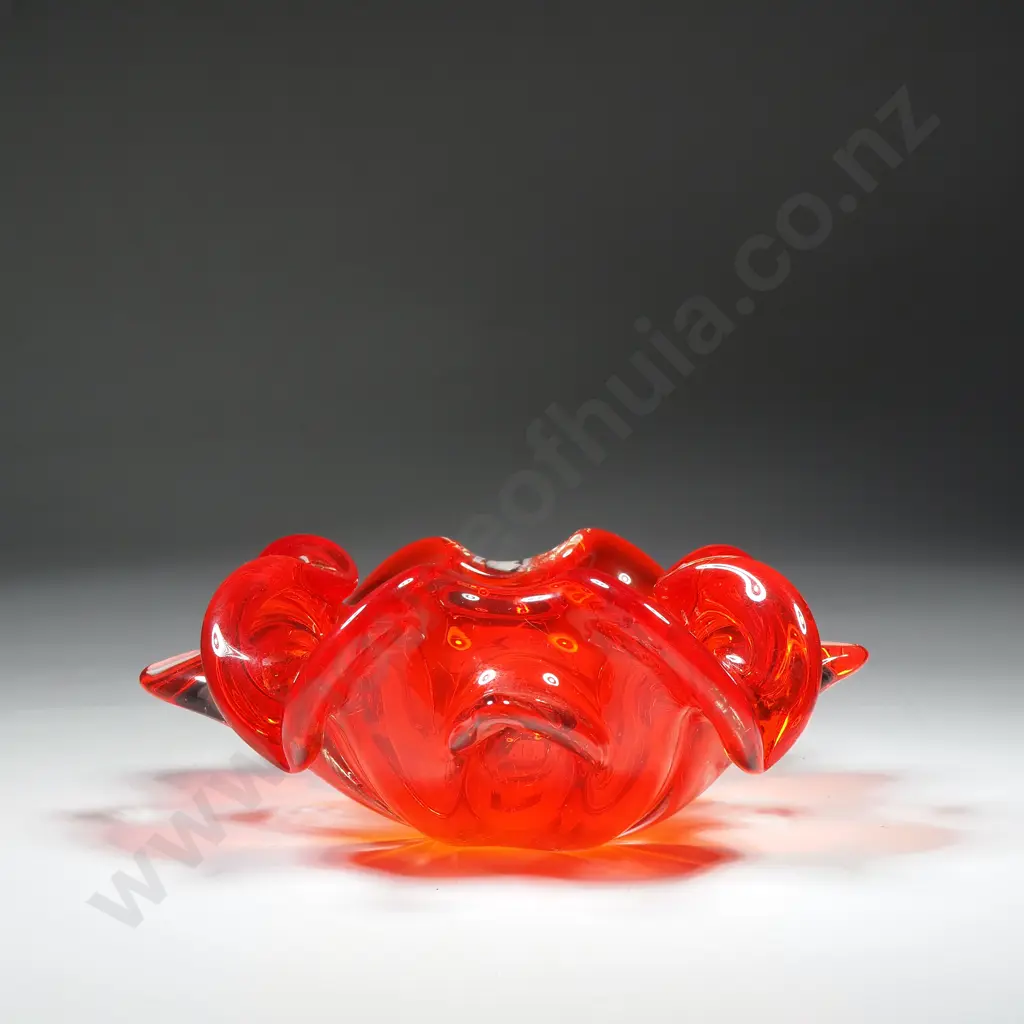 Mid Century Mod Italian Murano or Canadian Chalet Art Glass Bowl Image 1++