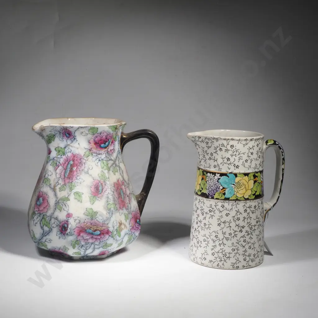 Winton Grimwades 'Filigree' Jug & a Losol Ware Hexagonal 'Denham' Jug Image 1++