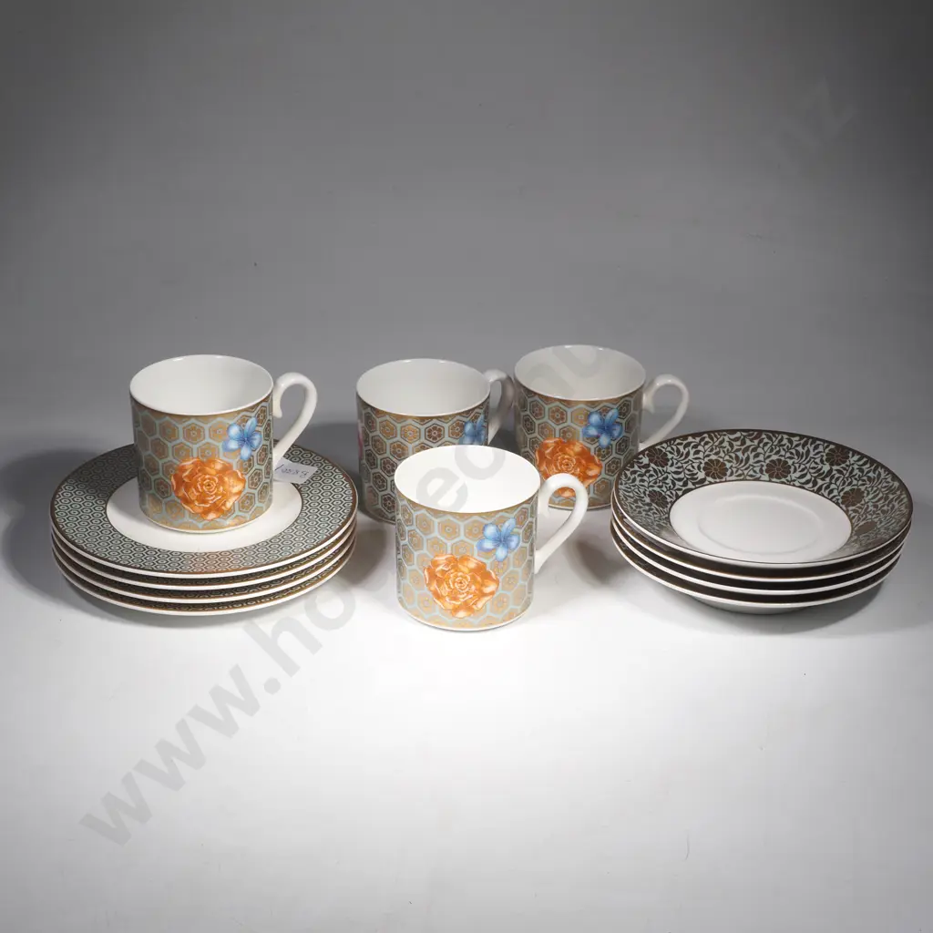 Four Villeroy & Boch Aureus Cups, Saucers & Side Plates Image 1++