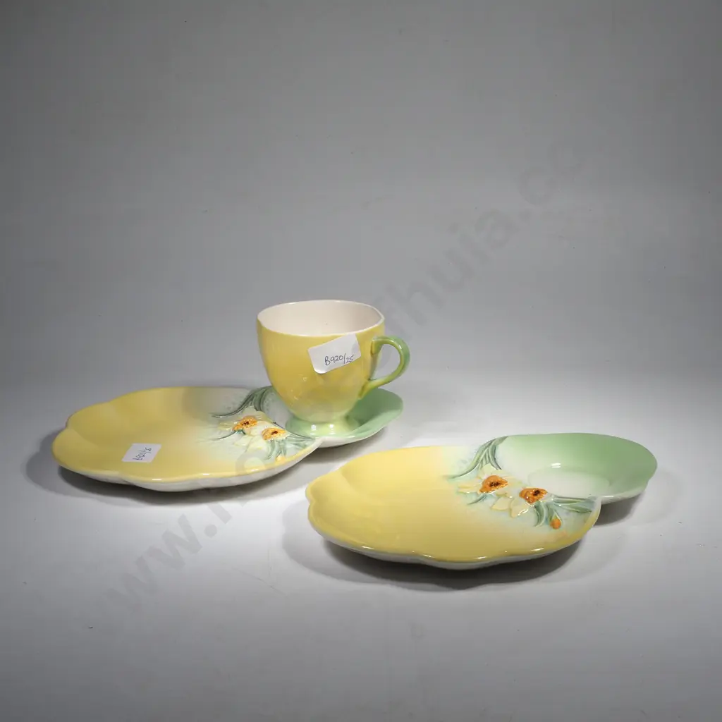 Beswick Tennis Set in The 'Springtime' Pattern w an Extra Tennis Set Saucer Image 1++