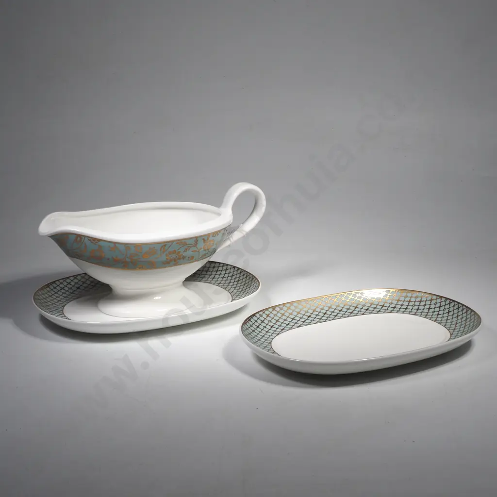Villeroy & Boch Aureus Sauce Boat & Two Sauce Boat Saucers Image 1++