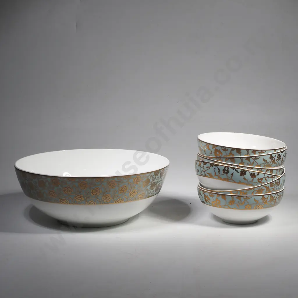 Villeroy & Boch Aureus Serving Bowl & Six Small Bowls Image 1++