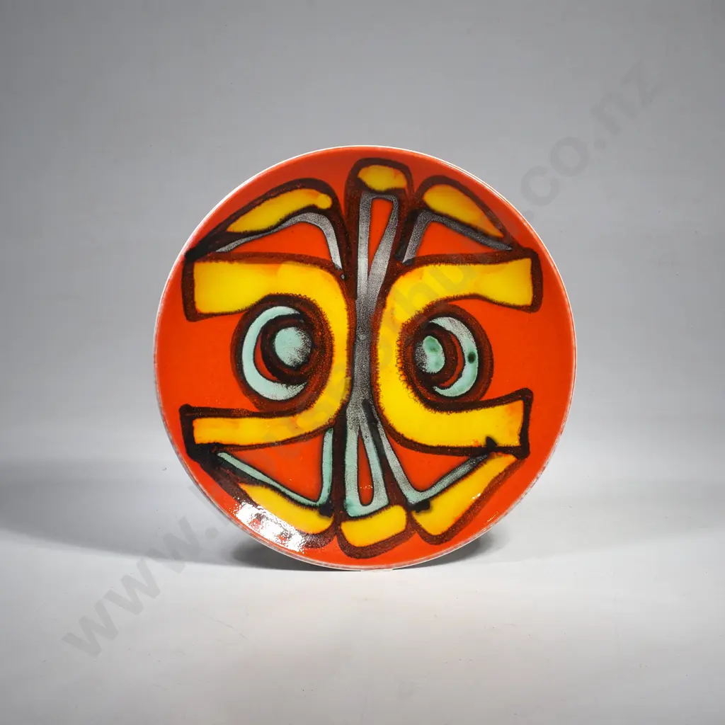 Poole Pottery No 3 Dish w Hand Painted Abstract Design by Artist Margaret Anderson Image 1++