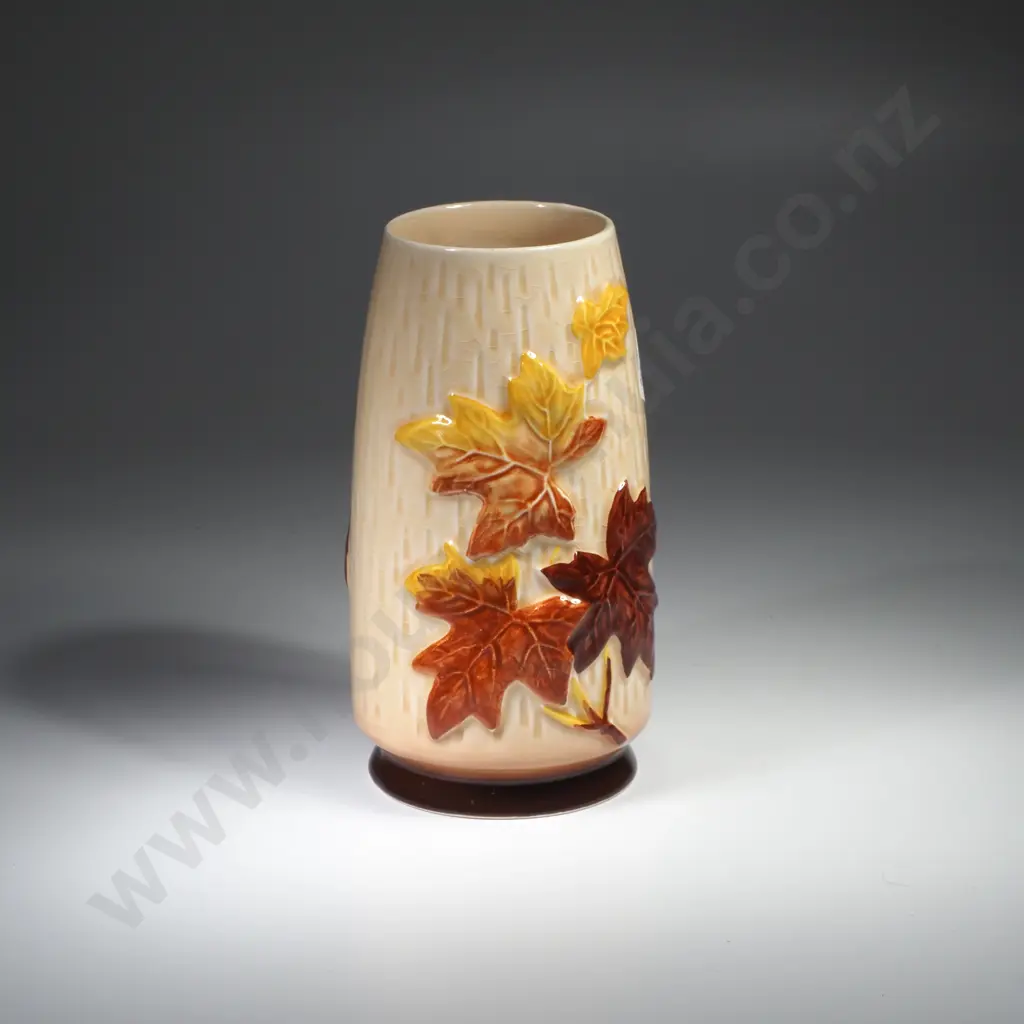 Vintage Sylvac Autumn Leaves/Maple Leaf Vase No 6010 Together w a Trough Vase No 4008 Image 1++