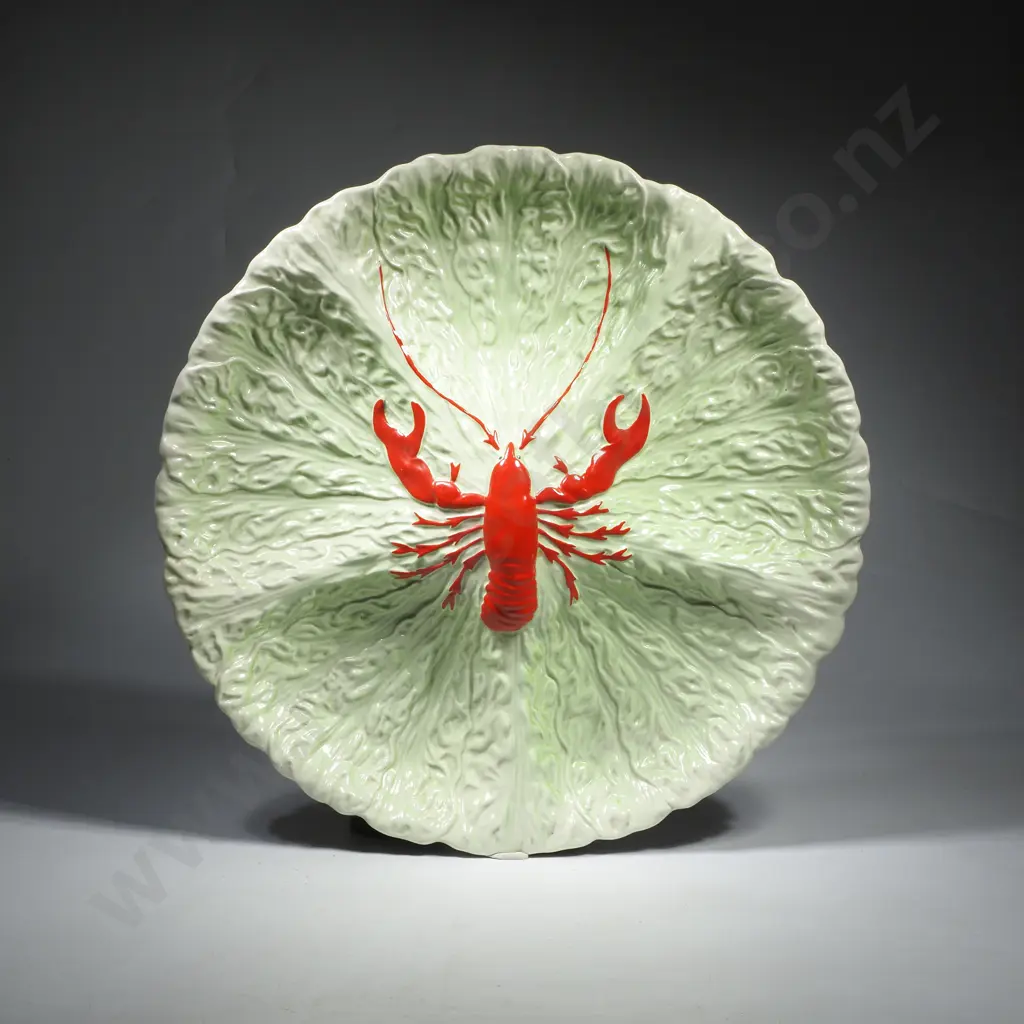 Vintage Carlton Ware Lobster & Lettuce Leaf 5 Section Serving Dish - Circa 1930s Image 1++