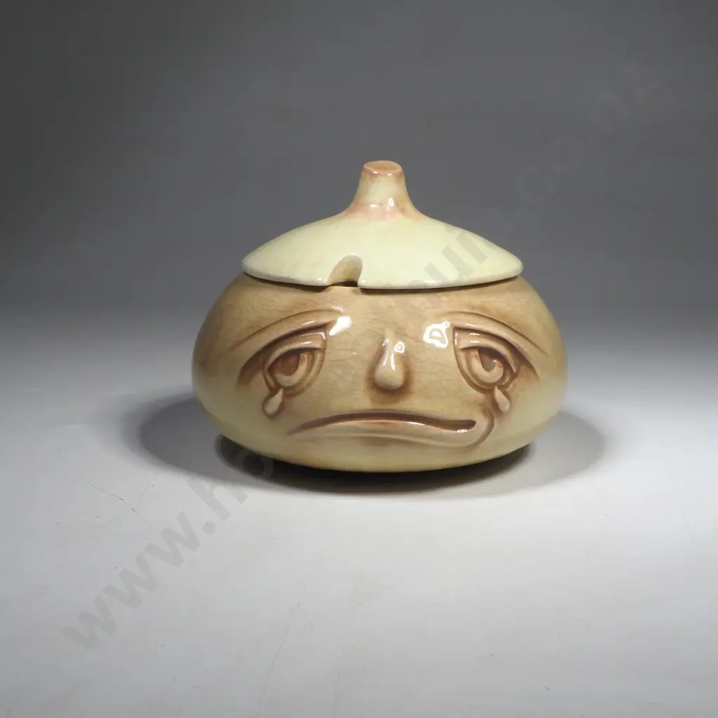 Vintage Sylvac Crying Onion Face Lidded Pot Image 1++