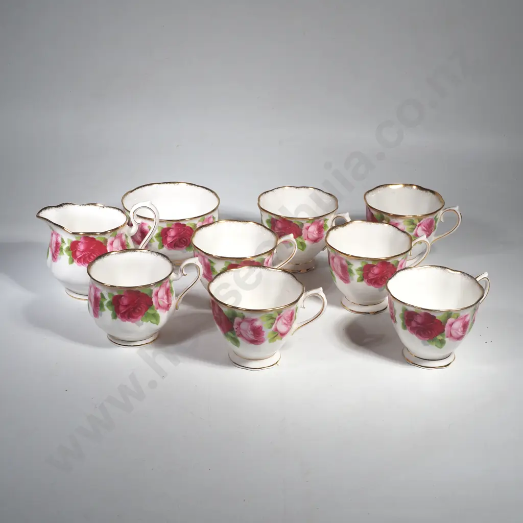 21 Piece Royal Albert 'Old Country Roses' Tea Set Comprising Six Cups, Saucers, Plates & a Large Cake Plate Image 1++