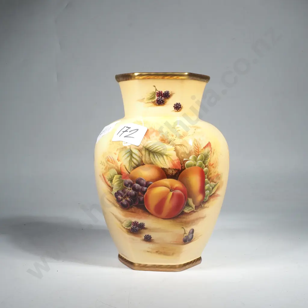 Large Aynsley 'Orchard Gold' Hexagonal Vase Image 1++